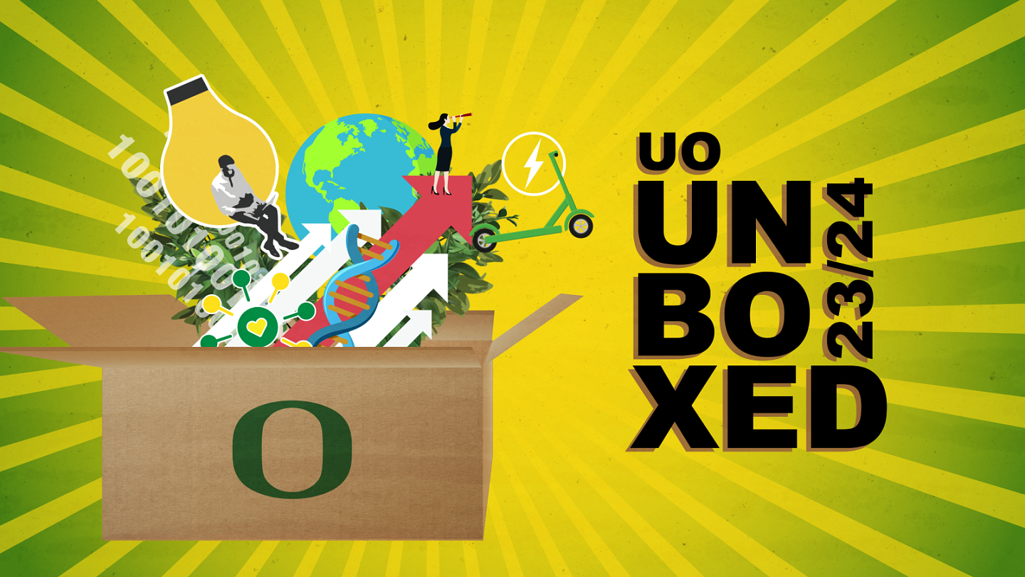 graphic with UO elements in a box