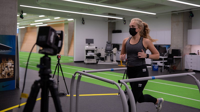 bowerman sports science center runner treadmill