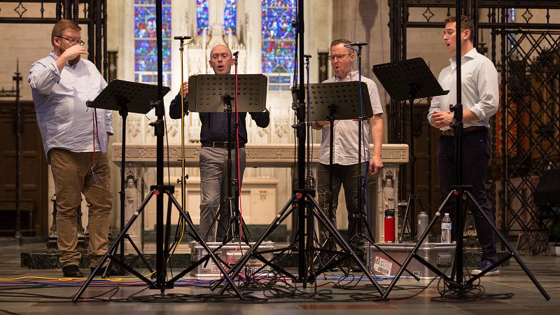 The quartet New York Polyphony, with Craig Phillips of the UO