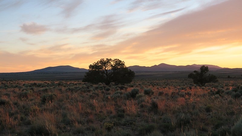 sunset Oregon desert