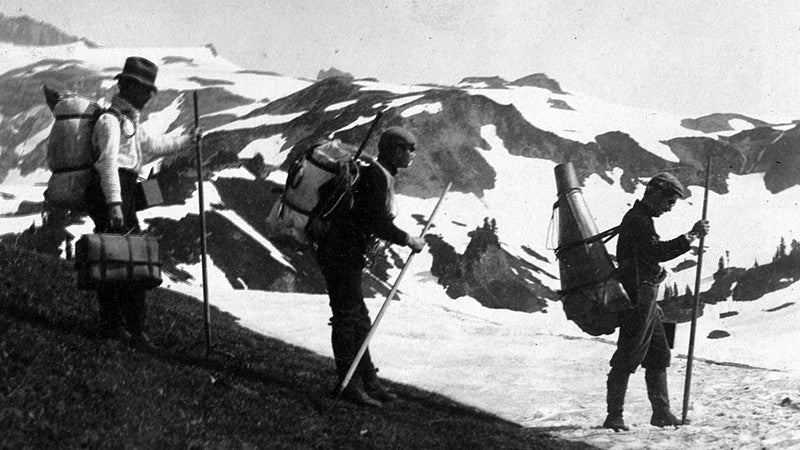 Climbers on Mt. Ranier