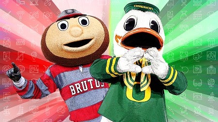 Brutus Buckeye and the Oregon Duck